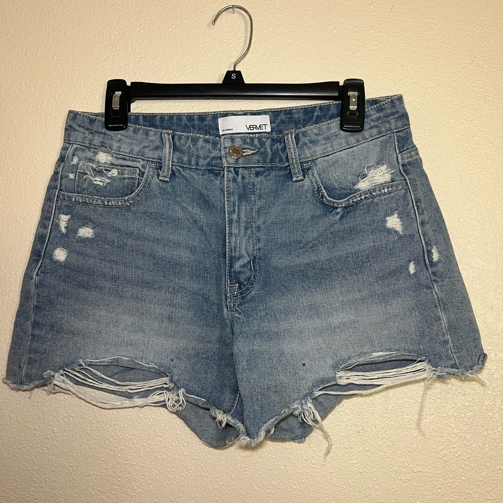 Vervet Women's Distressed Jean Shorts